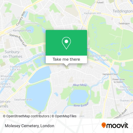 Molesey Cemetery map