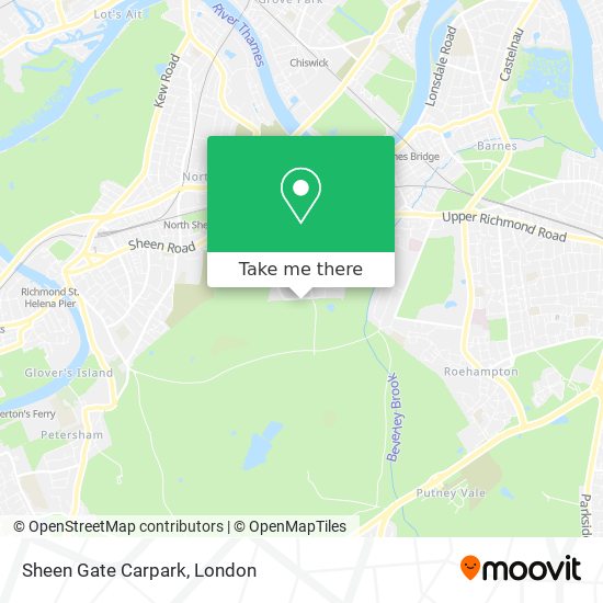 Sheen Gate Carpark map