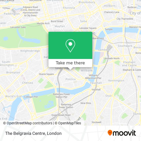 The Belgravia Centre map