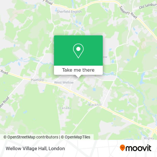 Wellow Village Hall map