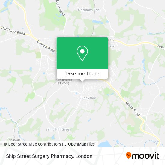 Ship Street Surgery Pharmacy map