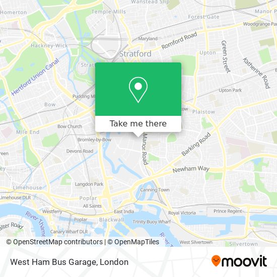 West Ham Bus Garage map