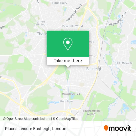 Places Leisure Eastleigh map