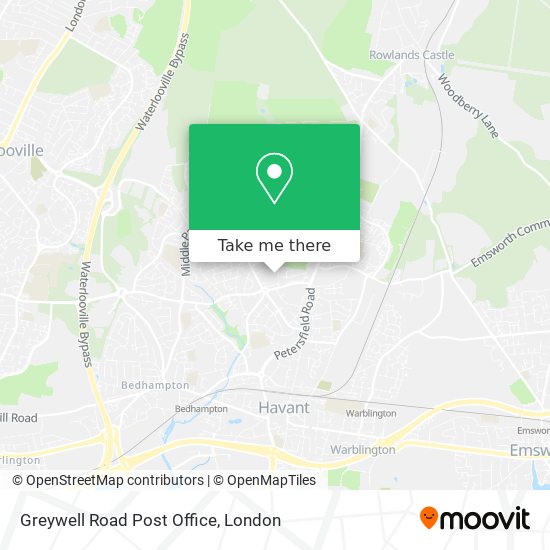 Greywell Road Post Office map