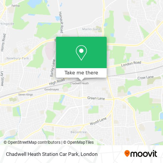 Chadwell Heath Station Car Park map