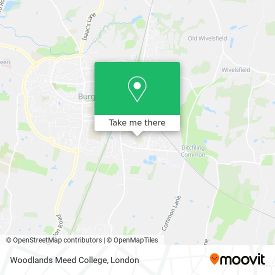 Woodlands Meed College map