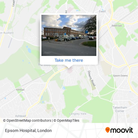 Epsom Hospital map