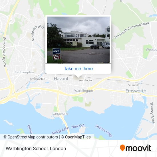 How to get to Warblington School in Havant by bus or train?