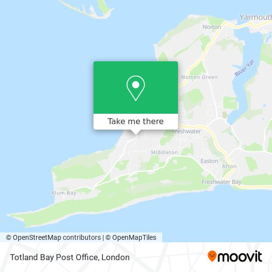 Totland Bay Post Office map