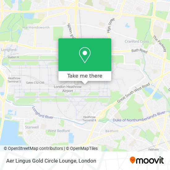 Aer Lingus Gold Circle Lounge map