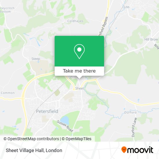 Sheet Village Hall map