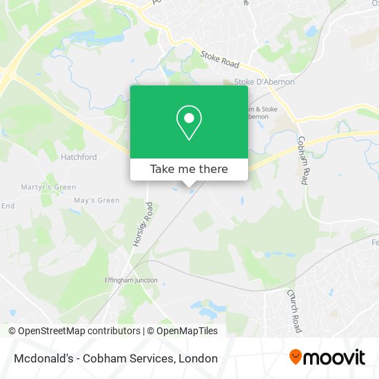 Mcdonald's - Cobham Services map