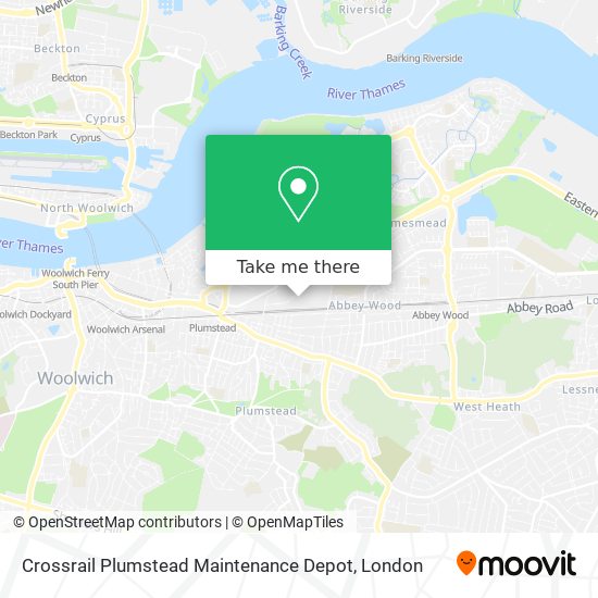 Crossrail Plumstead Maintenance Depot map