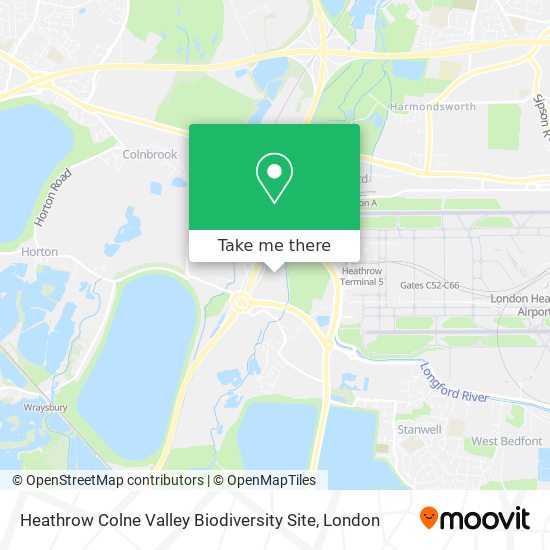 Heathrow Colne Valley Biodiversity Site map