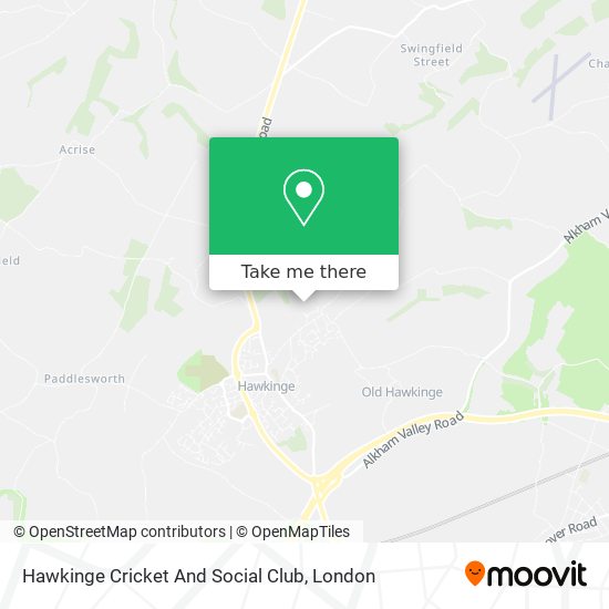Hawkinge Cricket And Social Club map