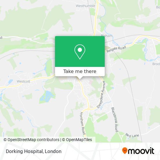Dorking Hospital map