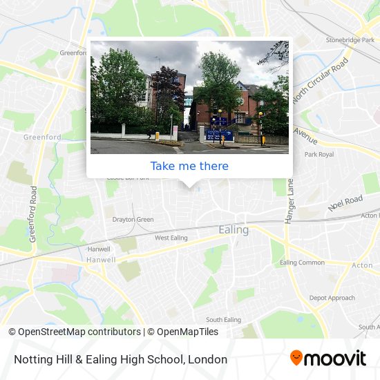 Notting Hill & Ealing High School map