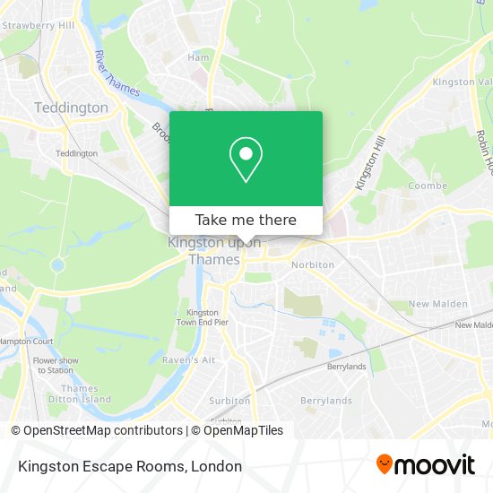 Kingston Escape Rooms map