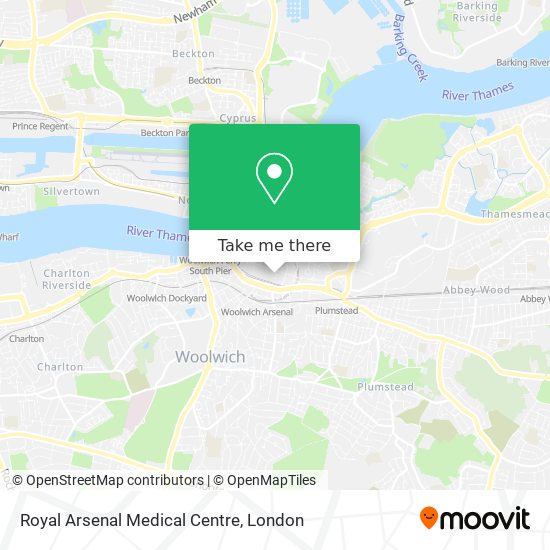 Royal Arsenal Medical Centre map