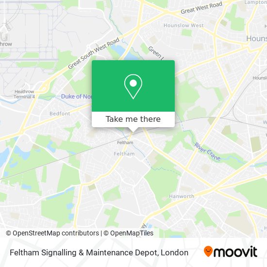 Feltham Signalling & Maintenance Depot map