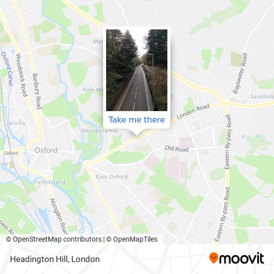 Headington Hill map