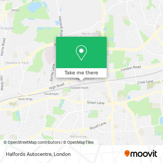 Halfords Autocentre map