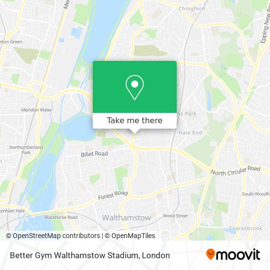 Better Gym Walthamstow Stadium map