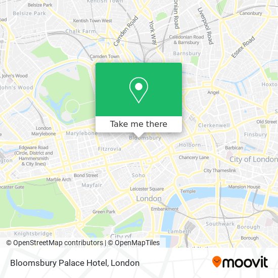 Bloomsbury Palace Hotel map