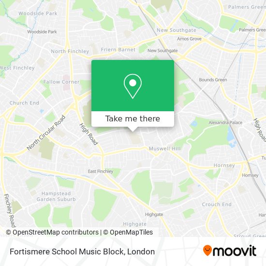 Fortismere School Music Block map