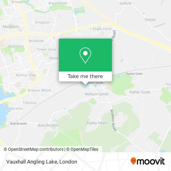 Vauxhall Angling Lake map