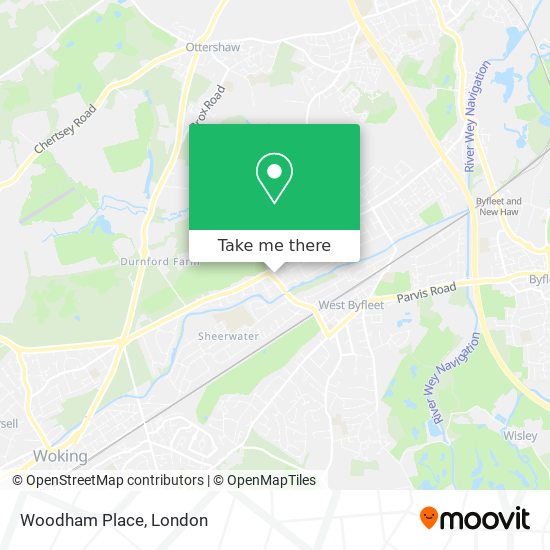 Woodham Place map