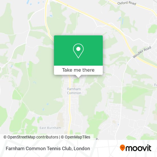 Farnham Common Tennis Club map