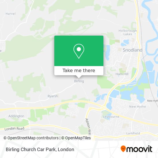 Birling Church Car Park map