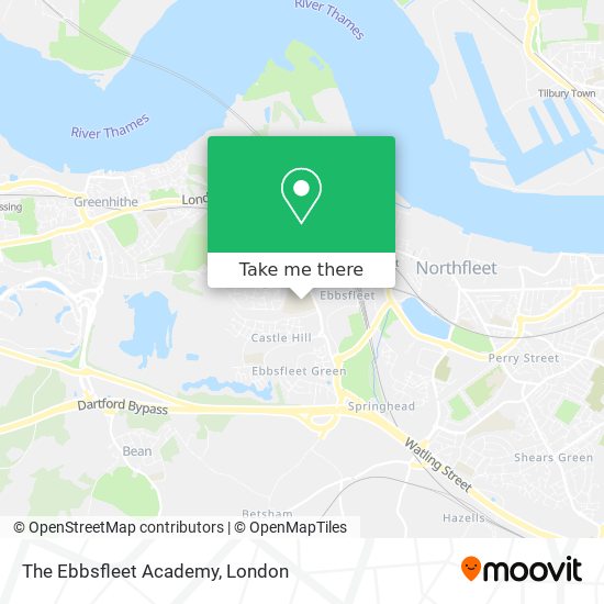The Ebbsfleet Academy map