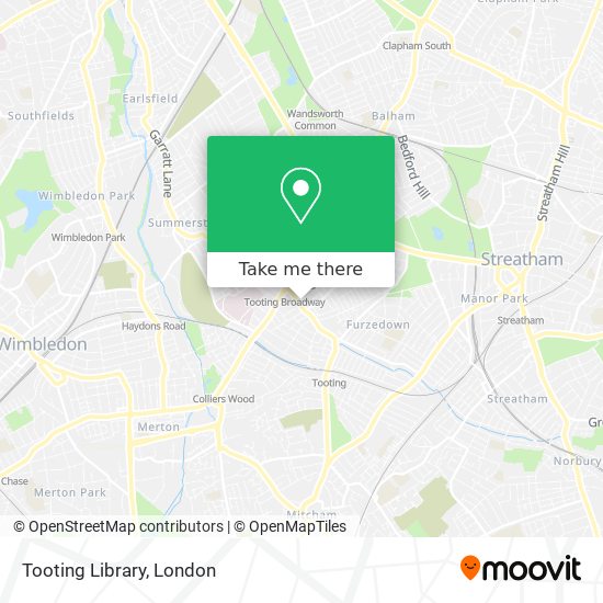 Tooting Library map