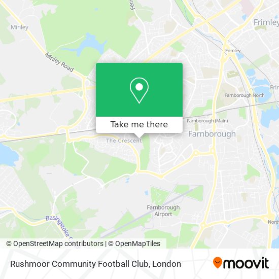 Rushmoor Community Football Club map