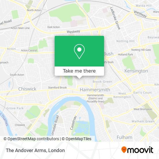The Andover Arms map