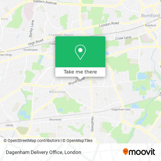 Dagenham Delivery Office map