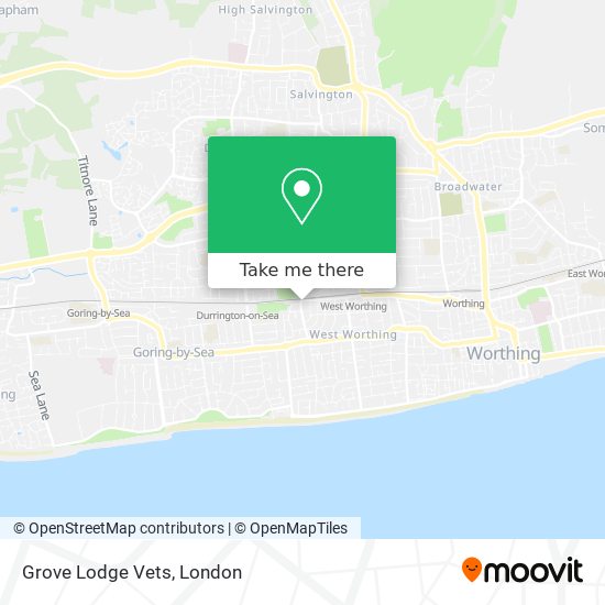Grove Lodge Vets map