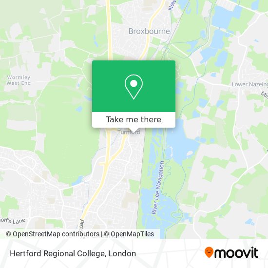 Hertford Regional College map