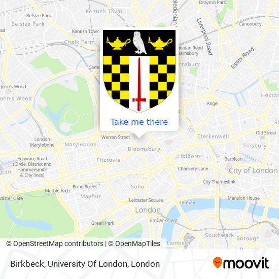 Birkbeck, University Of London map