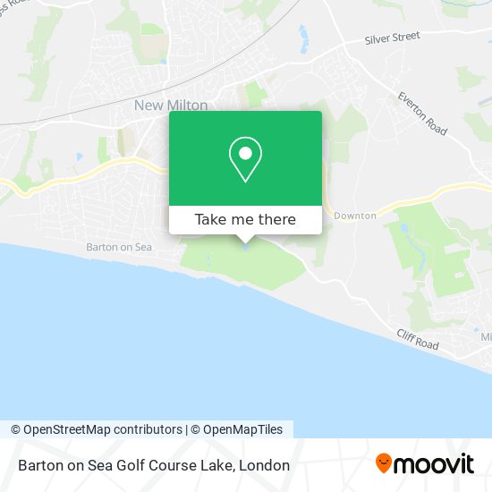 Barton on Sea Golf Course Lake map