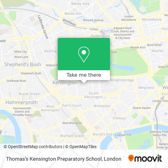 Thomas's Kensington Preparatory School map