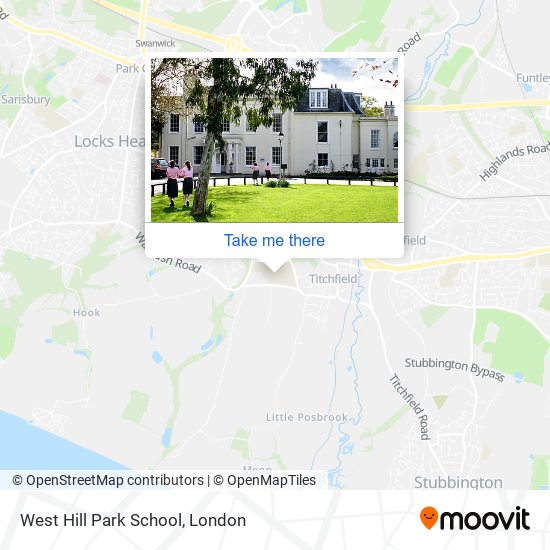 West Hill Park School map