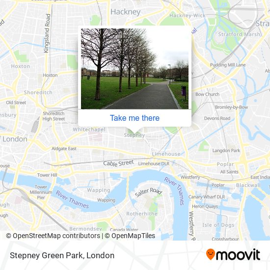 Stepney Green Park map