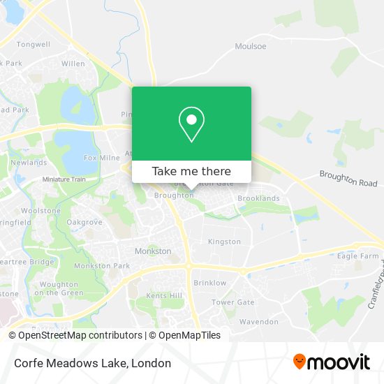 Corfe Meadows Lake map