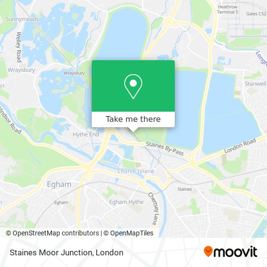 Staines Moor Junction map