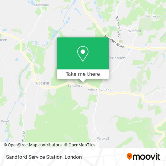 Sandford Service Station map