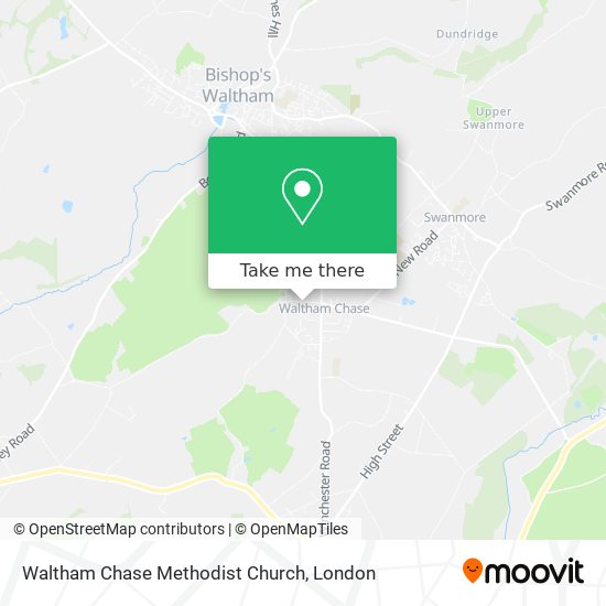 Waltham Chase Methodist Church map