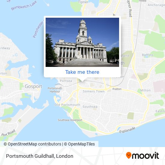 Portsmouth Guildhall map